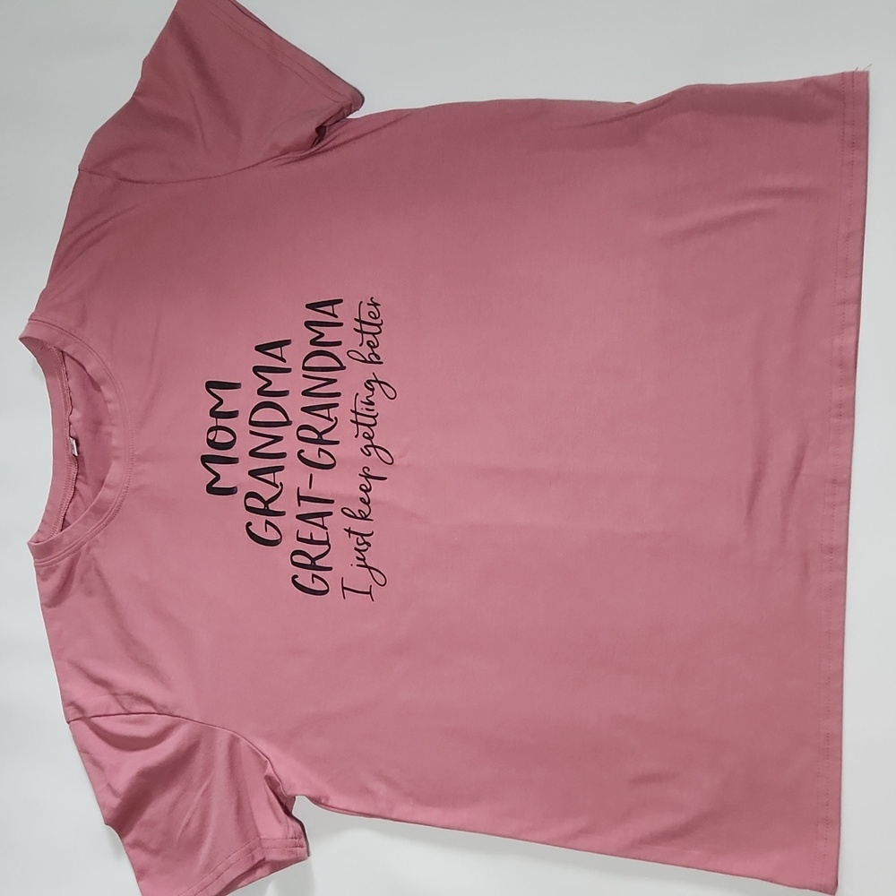 Casual Mauve Graphic Short Sleeve Tee
